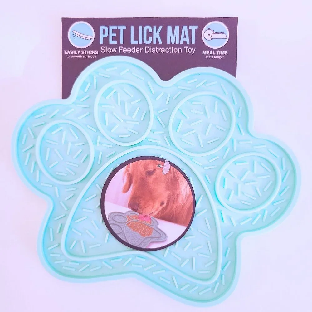 Pet Lick Mat Slow Feeder Distraction Toy - Mint Green